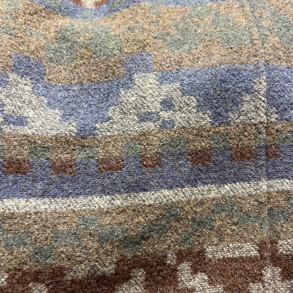 Long Vintage Woolrich Southwestern Coat Aztec Blanket Warm - Picture 8 of 9